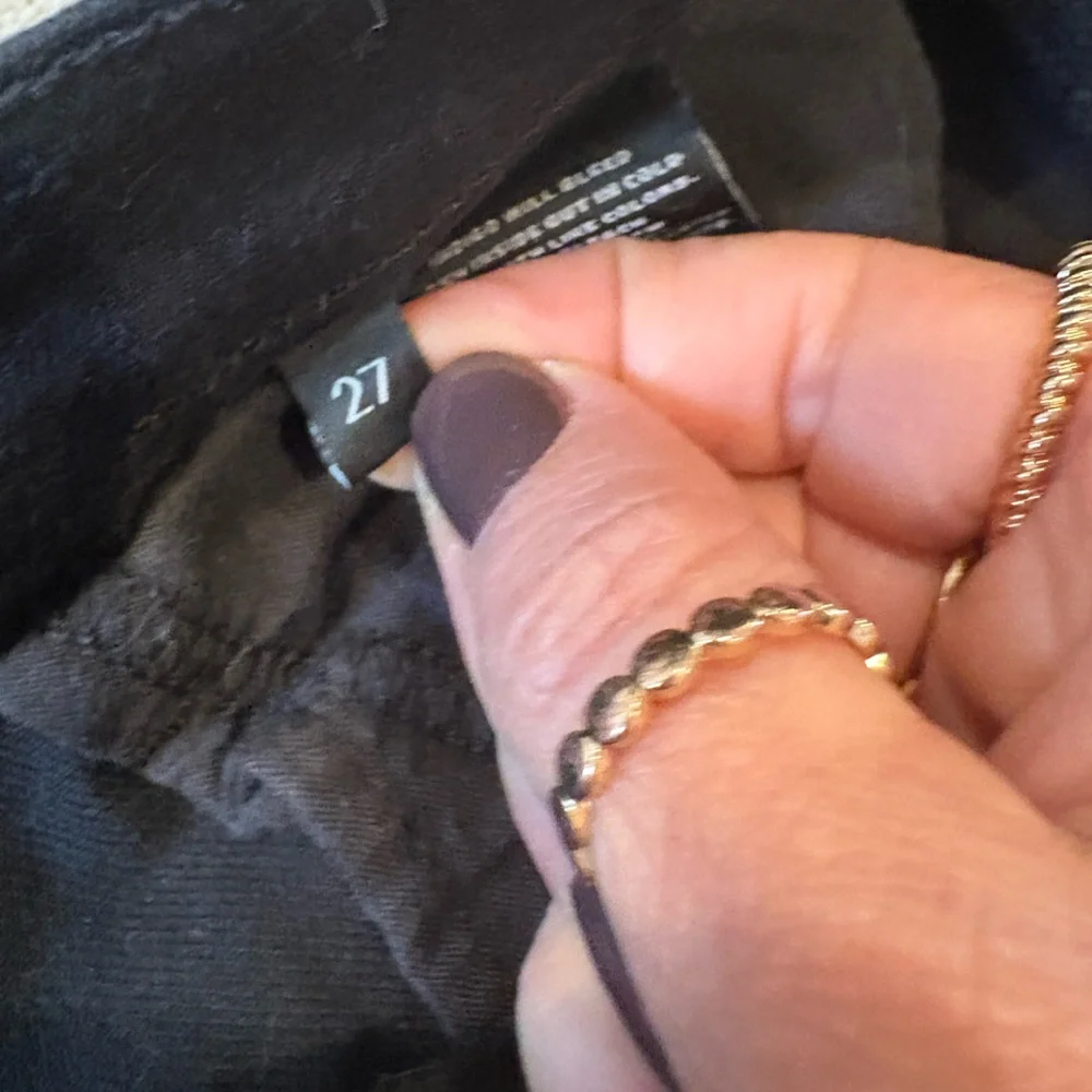 J Brand Maria High Rise Flare Jeans in Jet Black inseam 34 - Picture 9 of 14
